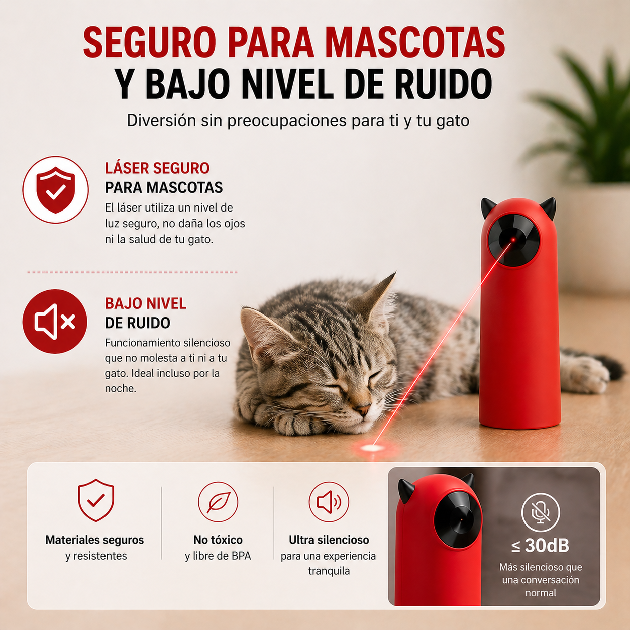 Juguete Láser Interactivo para Gatos
